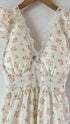 Vintage V Neck Design Midi Dress